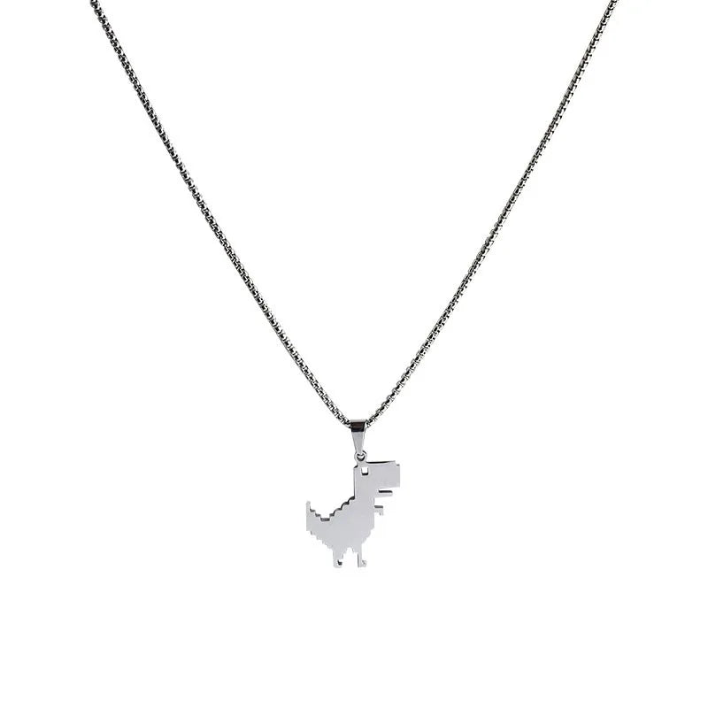 Colar  de aço inox Dino Chrome