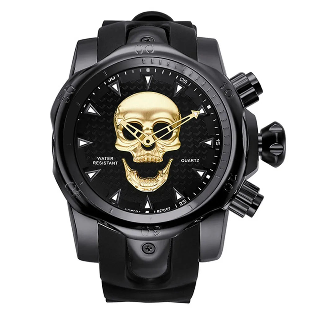 Relógio Caveira Shadow Skull Timepiece Masculino Quartzo