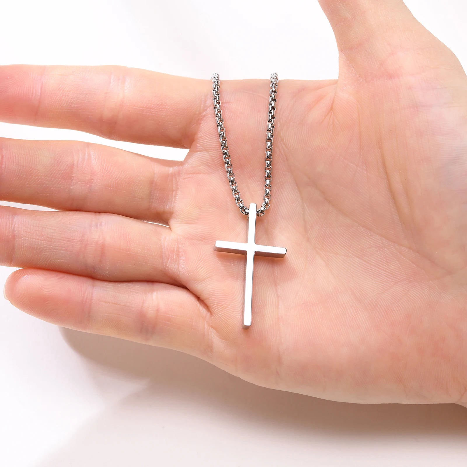 Colar Crucifixo Masculino Simples Casual - Mode Premium